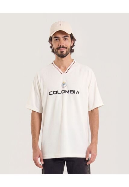 Camiseta Mundial Colombia 2026  Para Hombre Crema Ostu