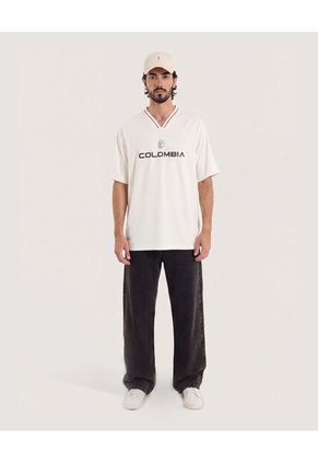 Camiseta Mundial Colombia 2026  Para Hombre Crema Ostu