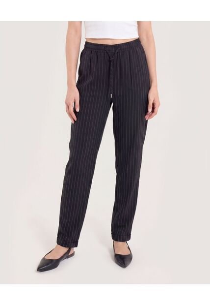 Jogger Con Bolsillos  Para Mujer Negro Ostu