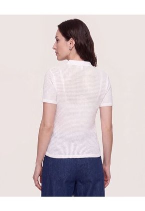 Polo Textura Classic Fit Para Mujer Crudo Ostu
