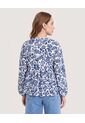 Blusa Estampada Boho Relax  Para Mujer Azul Ostu de Ostu