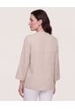 Blusa Basica Manga ¾  Para Mujer Café Ostu de Ostu