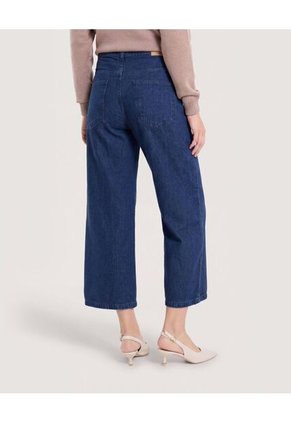 Jean Culotte Wide Flow Para Mujer Azul Ostu
