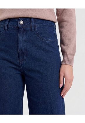Jean Culotte Wide Flow Para Mujer Azul Ostu