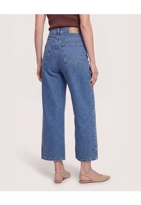 Jean Culotte Easy Fit  Para Mujer Azul Ostu