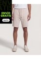 Bermuda  Para Hombre Jogger Corto Color Beige Marca Ostu #60100516 de Ostu