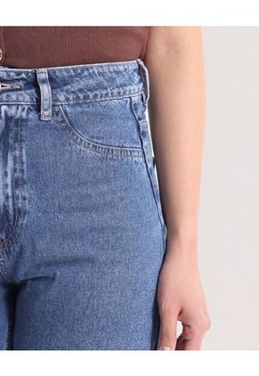 Jean Culotte Easy Fit  Para Mujer Azul Ostu