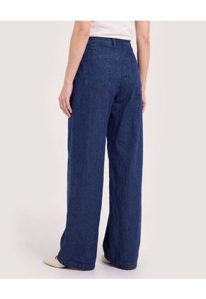 Jean Wide Leg Prenses Para Mujer Azul Ostu