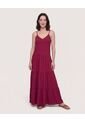 Vestido Largo  Para Mujer Vino Ostu de Ostu