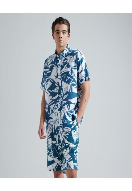 Bermuda Para Hombre  Color Azul  Marca Ostu #60100306