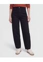 Jean Barrel Dark Shape  Para Mujer Negro Ostu de Ostu