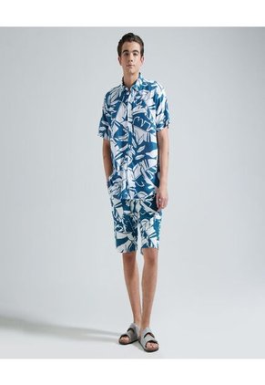 Bermuda Para Hombre  Color Azul  Marca Ostu #60100306