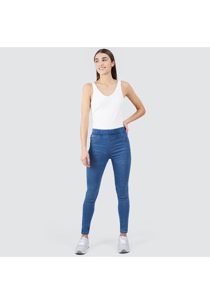 Leggins Para Mujer Jeggins Color Azul  Marca Ostu #40230365