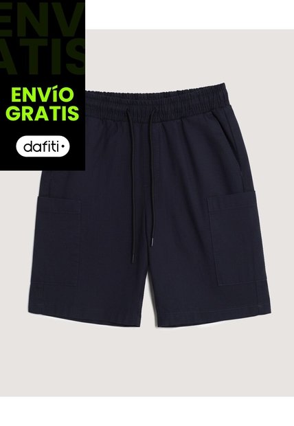 Bermuda  Infantil Niño Cargo Color Azul Marca Ostu #80100065