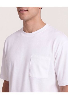 Camiseta Regular Texturizada Para Hombre Crema Ostu