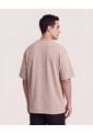 Camiseta Oversize Texturizada  Para Hombre Café Ostu de Ostu
