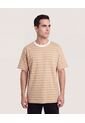 Camiseta Regular Preteñida Klang  Para Hombre Camel Ostu de Ostu