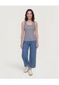 Top Basico Hombro Ancho  Para Mujer Azul Ostu de Ostu