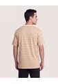 Camiseta Regular Preteñida Klang  Para Hombre Camel Ostu de Ostu