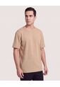 Camiseta Regular Preteñida Klang  Para Hombre Café Ostu de Ostu