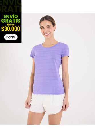 Camiseta Para Mujer Manga Corta Cuello Redondo Color Lila Marca Ostu #40092653 Ostu