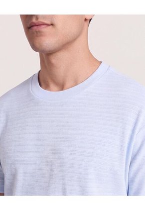 Camiseta Regular Preteñida Klang Para Hombre Azul Ostu