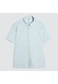 Camisa Para Hombre Manga Corta Sin Bolsillo Color Azul Claro Marca Ostu #60010773 de Ostu