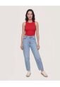 Tank Top Cuello Redondo  Para Mujer Rojo Ostu de Ostu