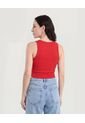 Tank Top Cuello Redondo  Para Mujer Rojo Ostu de Ostu