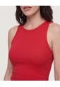 Tank Top Cuello Redondo  Para Mujer Rojo Ostu de Ostu