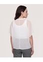 Blusa Mesh Estampada  Para Mujer Crema Ostu de Ostu