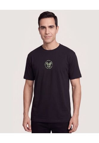 Camiseta Mickey Take It Easy  Para Hombre Negro Ostu Ostu