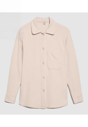 Camisa Para Niña Manga Larga Color Beige Marca Ostu #90010010 Ostu