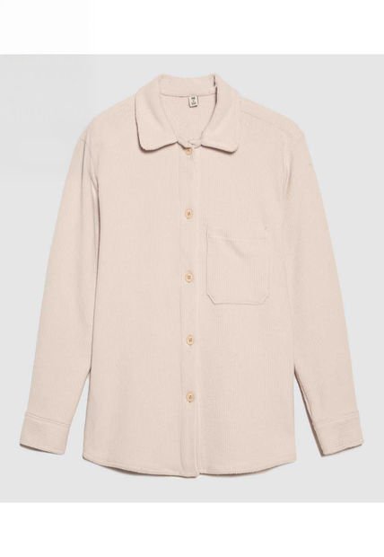 Camisa Para Niña Manga Larga Color Beige Marca Ostu #90010010