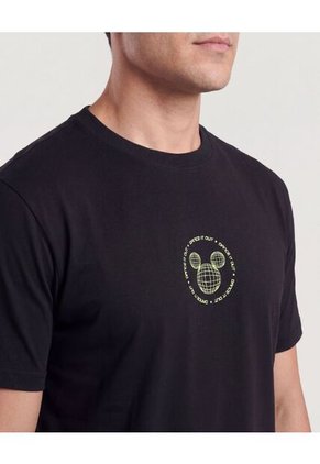 Camiseta Mickey Take It Easy Para Hombre Negro Ostu