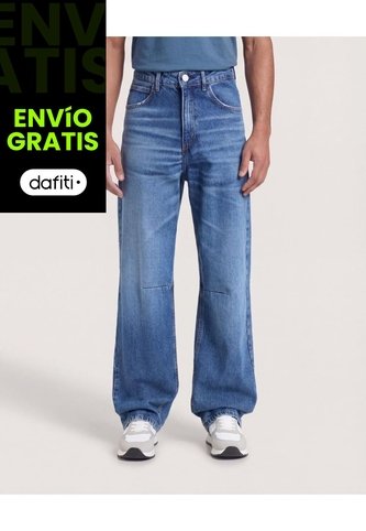 Jean  Para Hombre Loose Color Azul Marca Ostu #60160446 Ostu