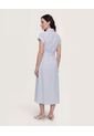Vestido Camisero Stripe Mood  Para Mujer Azul Ostu de Ostu
