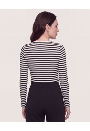 Camiseta Manga Larga Para Mujer Negro Ostu
