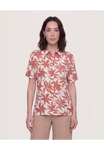 Camisa Manga Corta  Para Mujer Rojo Ostu Ostu