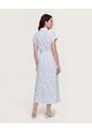 Vestido Camisero Floral Flow  Para Mujer Azul Ostu de Ostu
