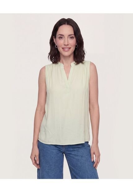 Blusa Manga Sisa  Para Mujer Verde Ostu