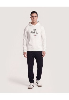 Hoodie Mickey Icon Mood  Para Hombre Crema Ostu