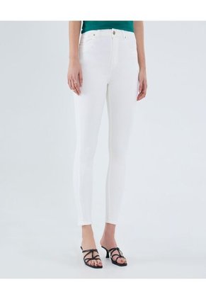 Pantalón Para Mujer 5 Bolsillos Color Hueso Marca Ostu #40070544