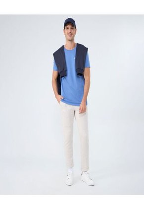 Camiseta Para Hombre Manga Corta Color Azul Medio Marca Ostu #60091560