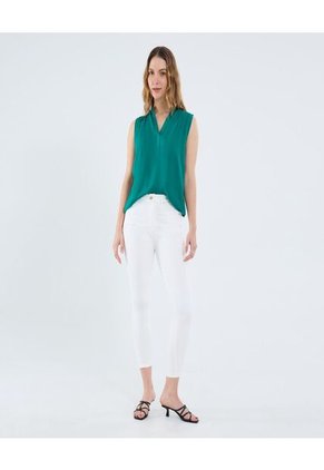 Pantalón Para Mujer 5 Bolsillos Color Hueso Marca Ostu #40070544