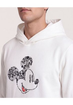 Hoodie Mickey Icon Mood  Para Hombre Crema Ostu