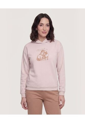 Hoodie Winnie Pooh Soft Mood  Para Mujer Beige Ostu Ostu