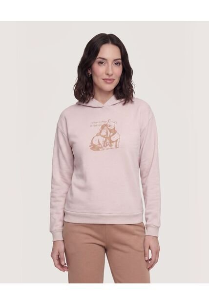 Hoodie Winnie Pooh Soft Mood  Para Mujer Beige Ostu