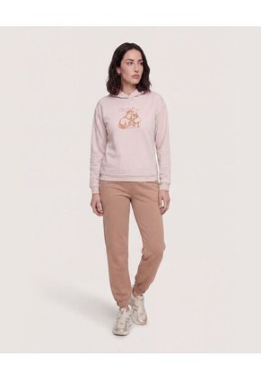 Hoodie Winnie Pooh Soft Mood  Para Mujer Beige Ostu