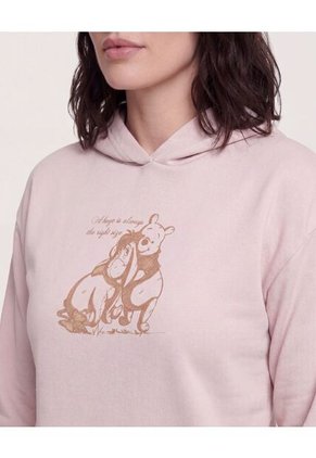 Hoodie Winnie Pooh Soft Mood  Para Mujer Beige Ostu